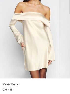 Reformation Maves Dress Almond Silk